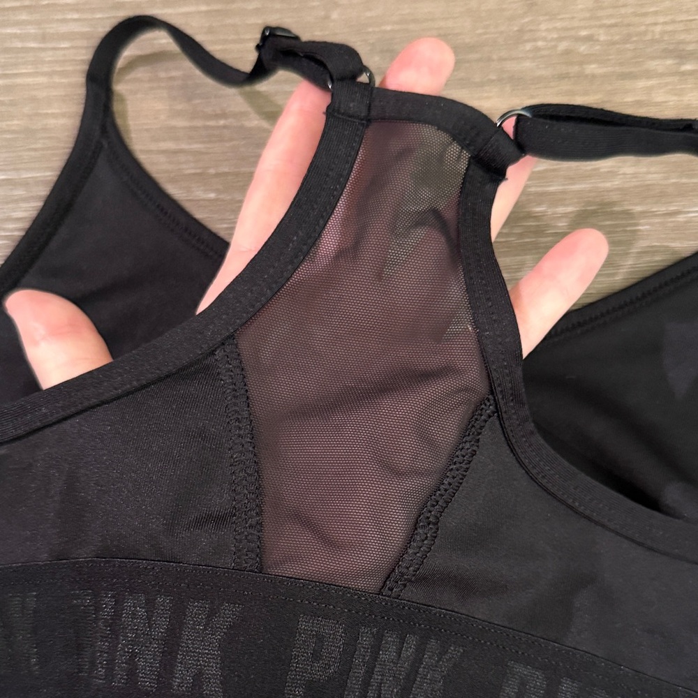 PINK Victoria's Secret Black Mesh Sports Bra - Picture 6 of 6